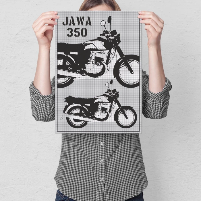 Plakat metalowy JAWA350 Prezent