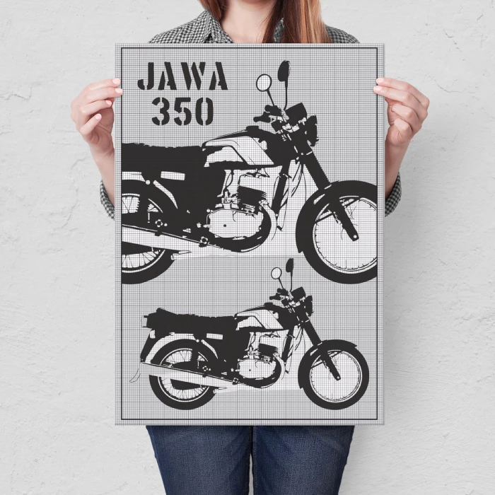 Plakat metalowy JAWA350 Prezent