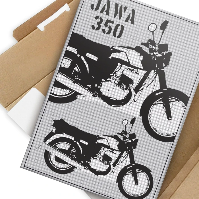 Plakat metalowy JAWA350 Prezent