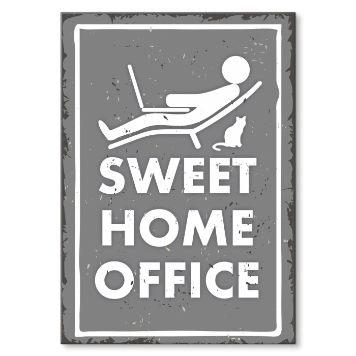 Plakat metalowy Sweet home office Prezent