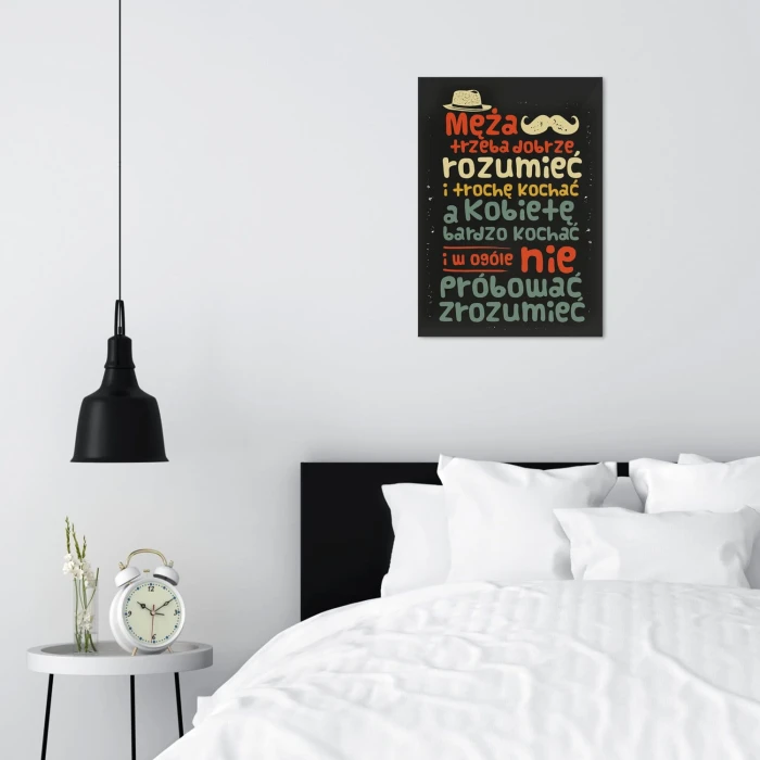 Plakat metalowy Męża trzeba rozumieć Prezent