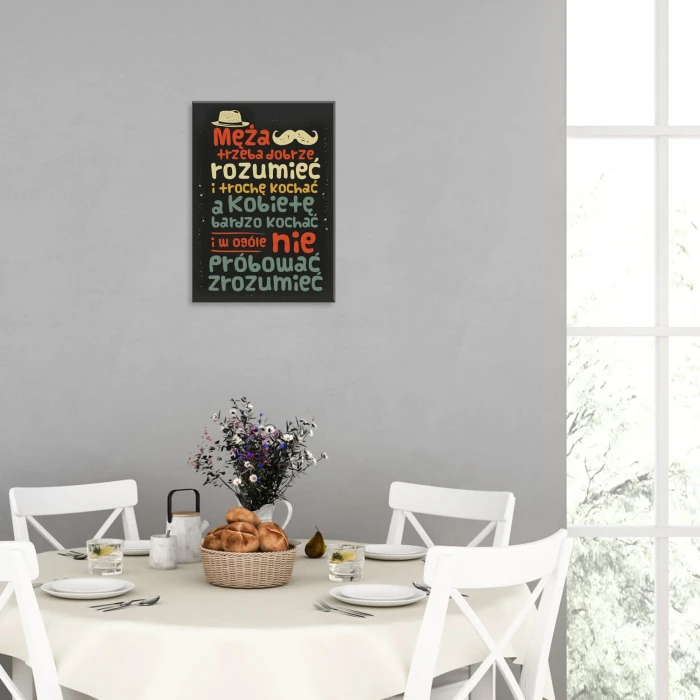 Plakat metalowy Męża trzeba rozumieć Prezent