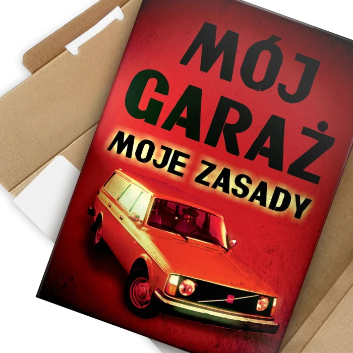 Plakat metalowy Mój garaż 245 Prezent