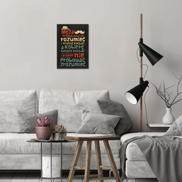Plakat metalowy Męża trzeba rozumieć Prezent