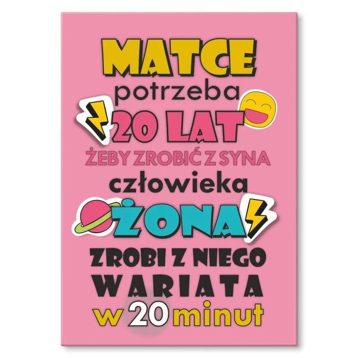 Plakat metalowy Marce potrzeba Prezent