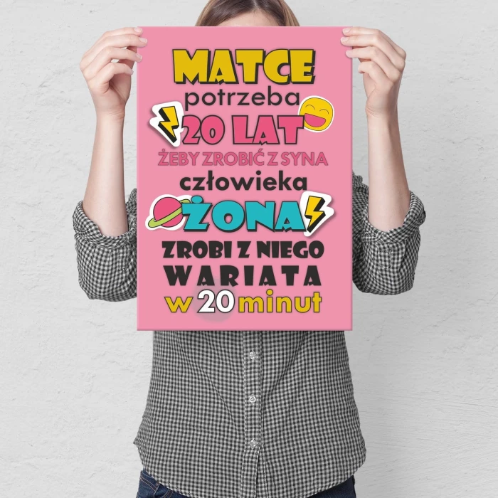 Plakat metalowy Marce potrzeba Prezent