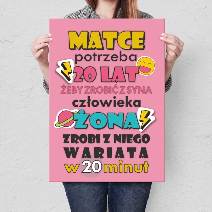 Plakat metalowy Marce potrzeba Prezent