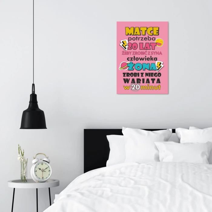 Plakat metalowy Marce potrzeba Prezent