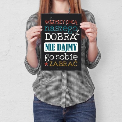 Plakat metalowy Naszego dobra Prezent