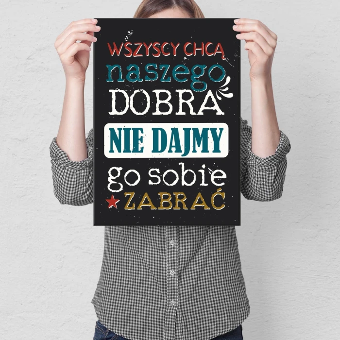 Plakat metalowy Naszego dobra Prezent