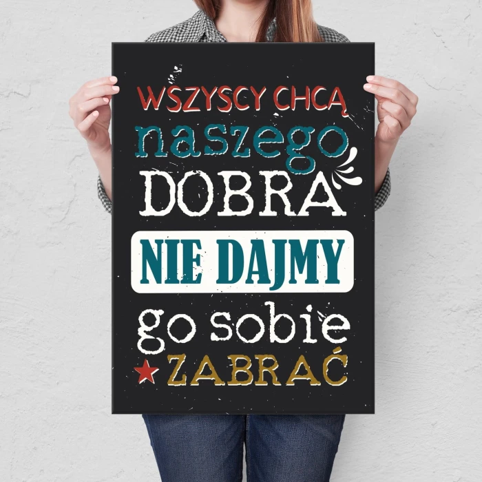 Plakat metalowy Naszego dobra Prezent