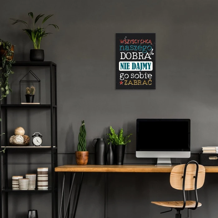 Plakat metalowy Naszego dobra Prezent