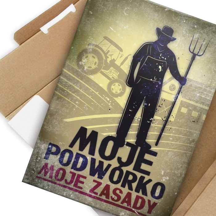 Plakat metalowy Moje podwórko Moje zasady ! Prezent