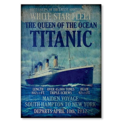 Plakat metalowy Titanic Prezent