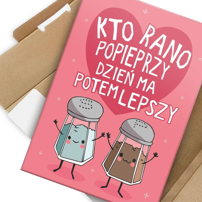 Plakat metalowy Kto rano popieprzy Prezent