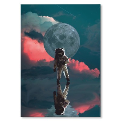 Plakat metalowy Astronaut mirror Prezent