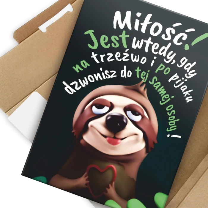 Plakat metalowy Miłość na trzeźwo Prezent