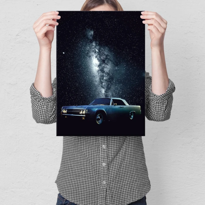 Plakat metalowy Sky car Prezent