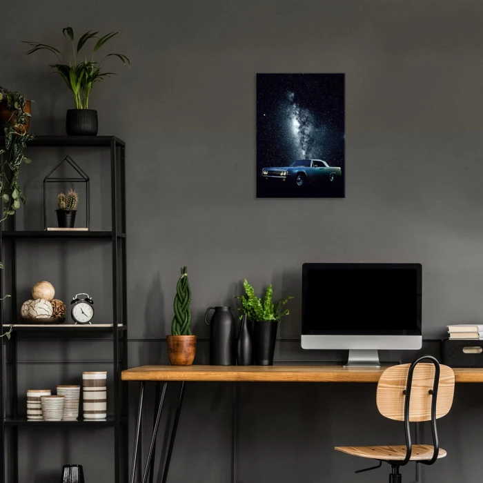 Plakat metalowy Sky car Prezent