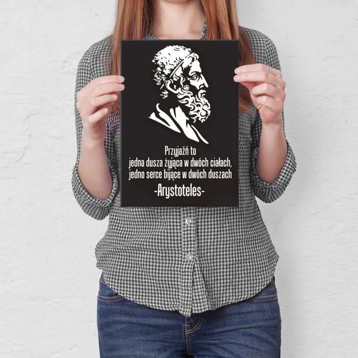 Plakat metalowy Arystoteles Prezent
