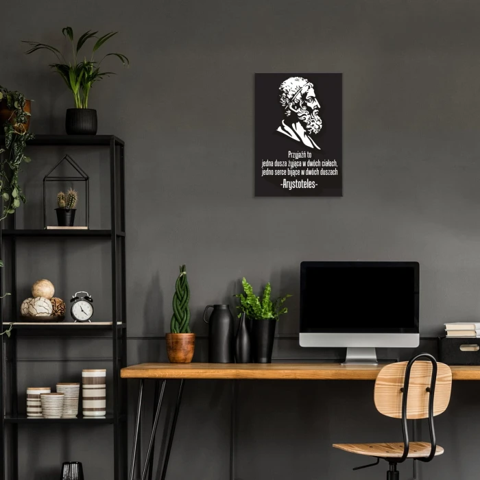 Plakat metalowy Arystoteles Prezent