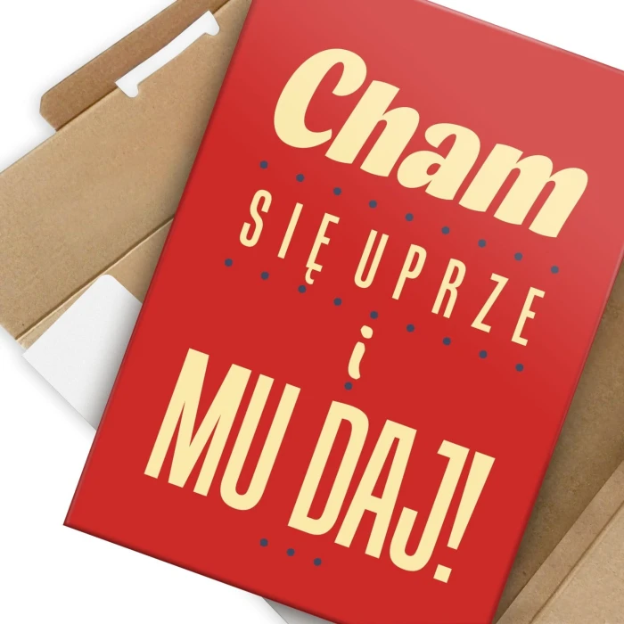 Plakat metalowy Cham się uprze i mu daj ! Prezent