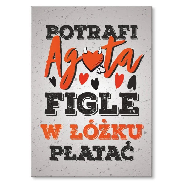 Plakat metalowy Agata Prezent