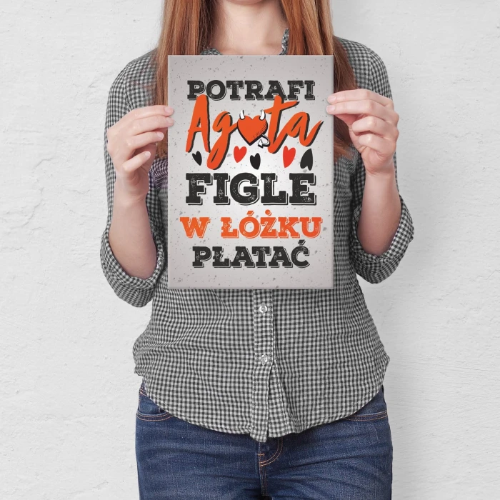 Plakat metalowy Agata Prezent