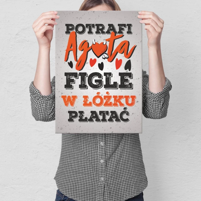 Plakat metalowy Agata Prezent