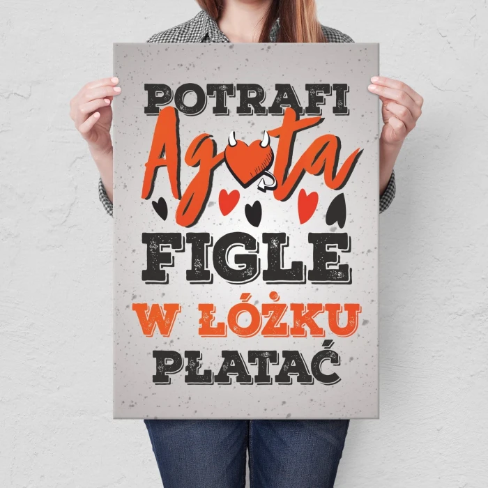 Plakat metalowy Agata Prezent