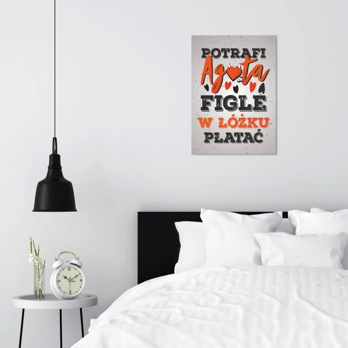 Plakat metalowy Agata Prezent