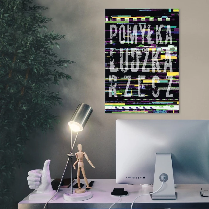 Plakat metalowy Pomyłka ludzka rzecz Prezent