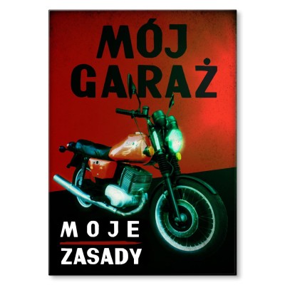 Plakat metalowy Mój garaż MZ Prezent