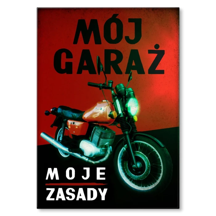 Plakat metalowy Mój garaż MZ Prezent