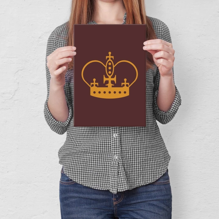 Plakat metalowy Korona Prezent