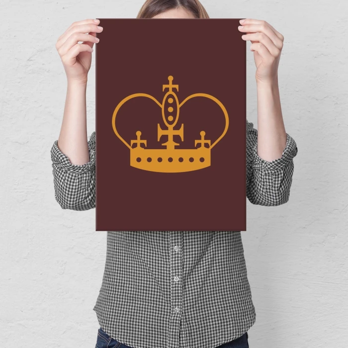 Plakat metalowy Korona Prezent