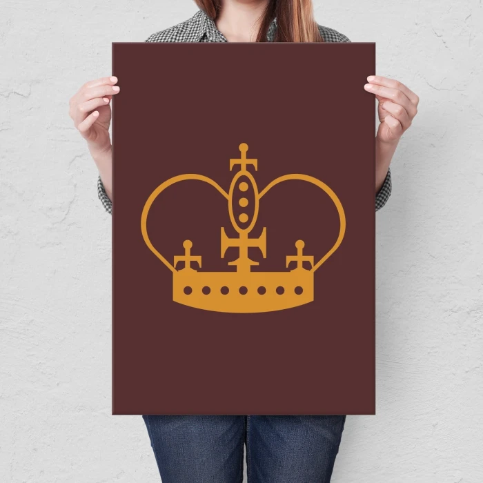 Plakat metalowy Korona Prezent