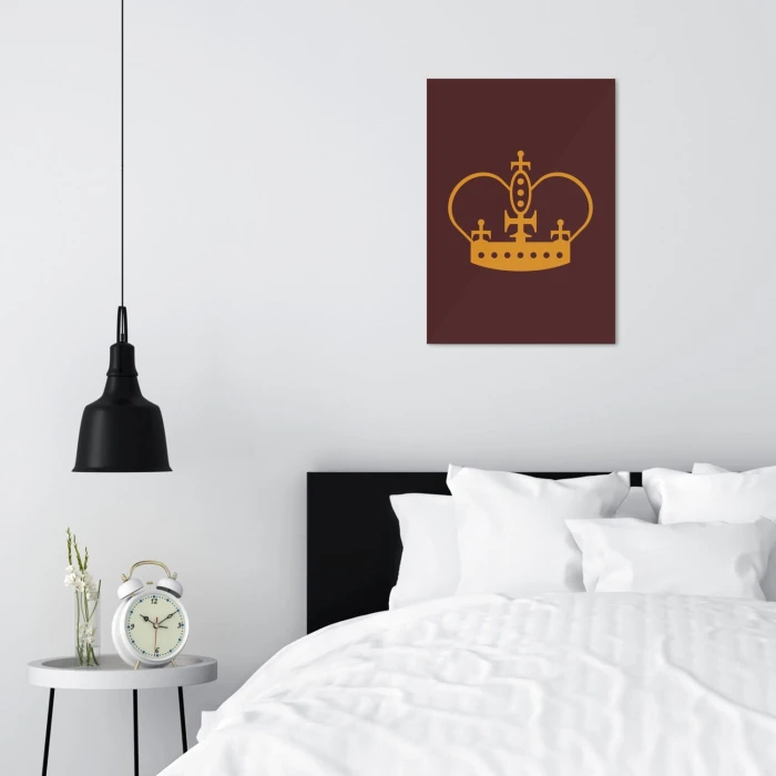 Plakat metalowy Korona Prezent