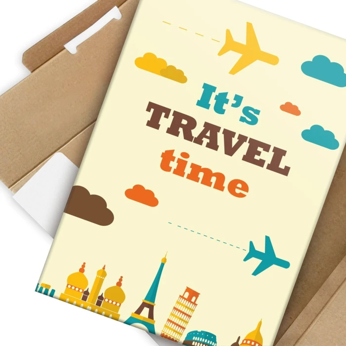 Plakat metalowy Its travel time Prezent