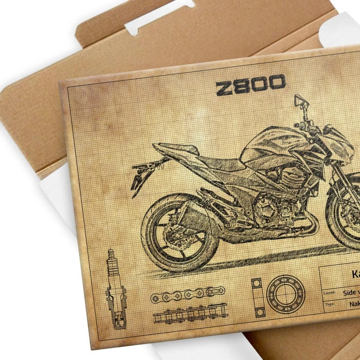 Plakat metalowy Kawasaki Z800 Prezent