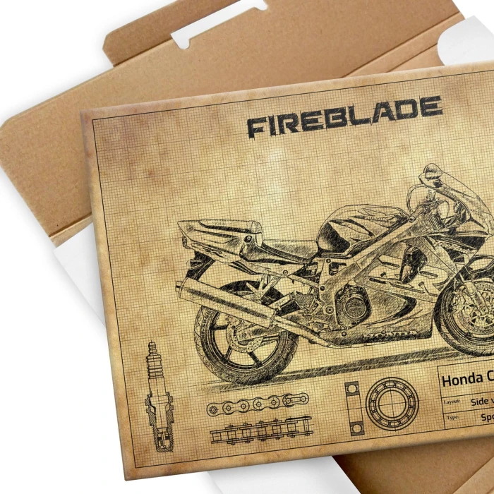 Plakat metalowy Honda CBR 900RR Fireblade Prezent