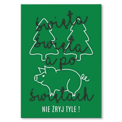 Plakat metalowy Święta Święta Prezent