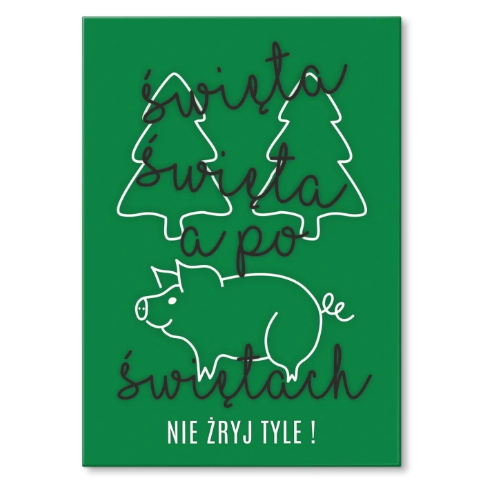 Plakat metalowy Święta Święta Prezent