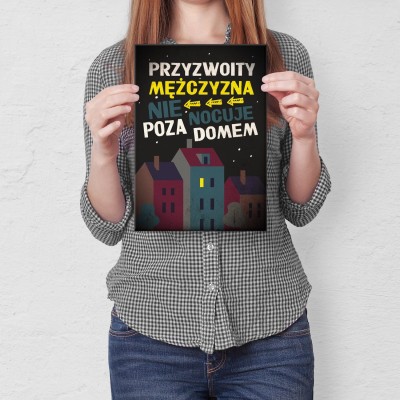 Plakat metalowy Przyzwoity mężczyzna Prezent