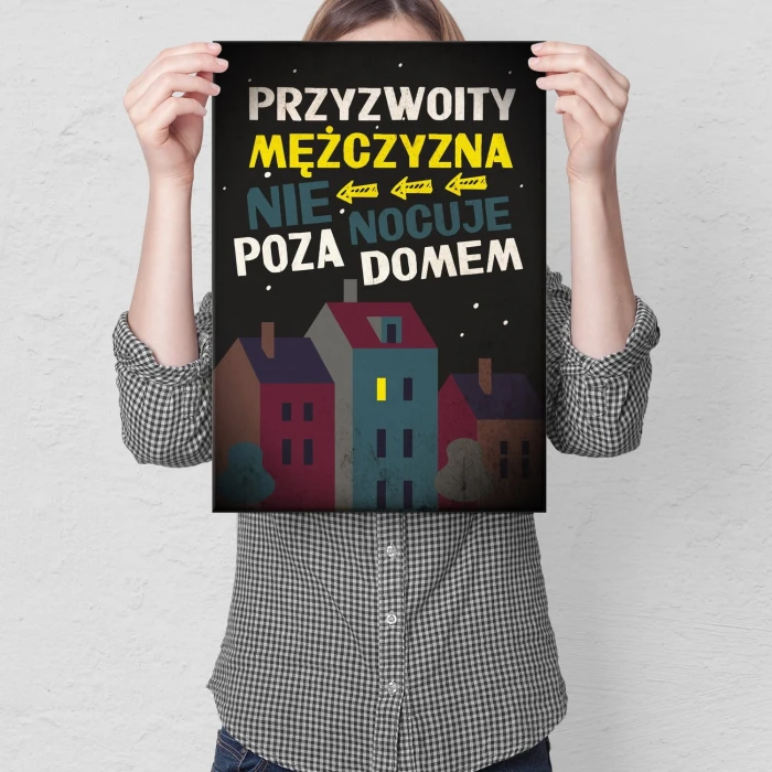 Plakat metalowy Przyzwoity mężczyzna Prezent