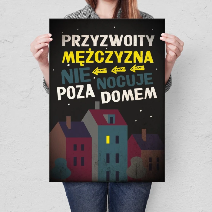 Plakat metalowy Przyzwoity mężczyzna Prezent