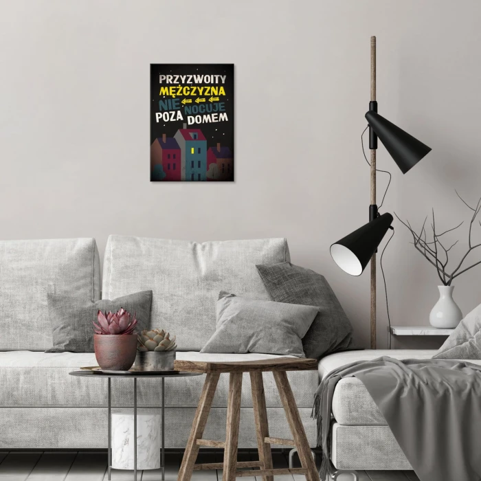 Plakat metalowy Przyzwoity mężczyzna Prezent