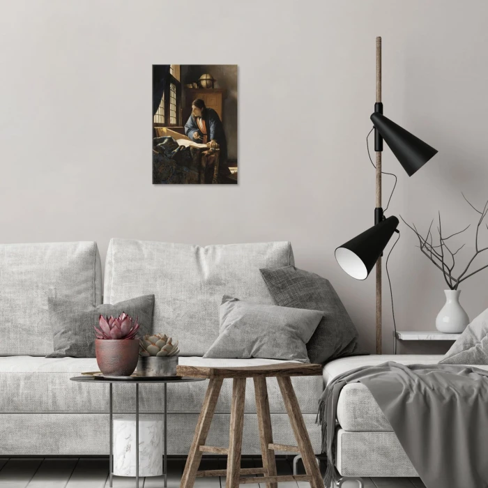 Plakat metalowy Vermeer Geograf Prezent