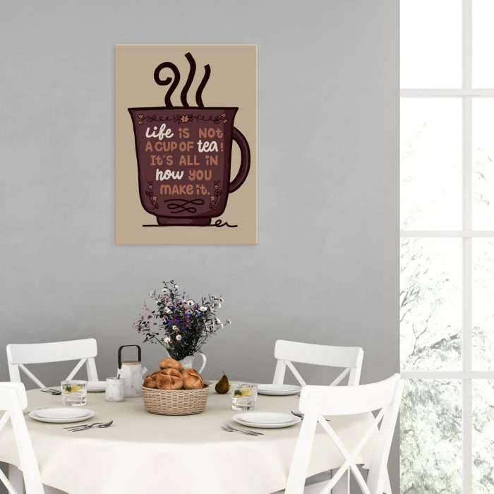 Plakat metalowy life like tea Prezent