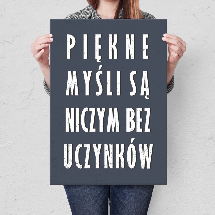 Plakat metalowy Piękne myśli Prezent